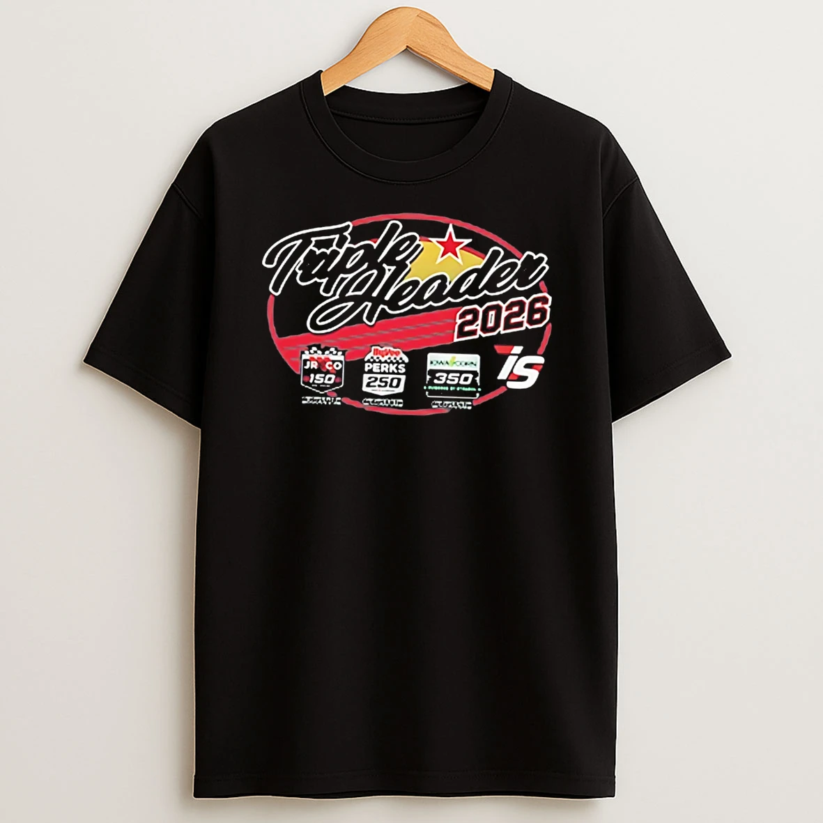 Officials Triple Header 2026 Iowa Corn 350 Hy Vee Perks 250 Jr Co 150 Tee Premium T Shirt Sweatshirt Hoodie