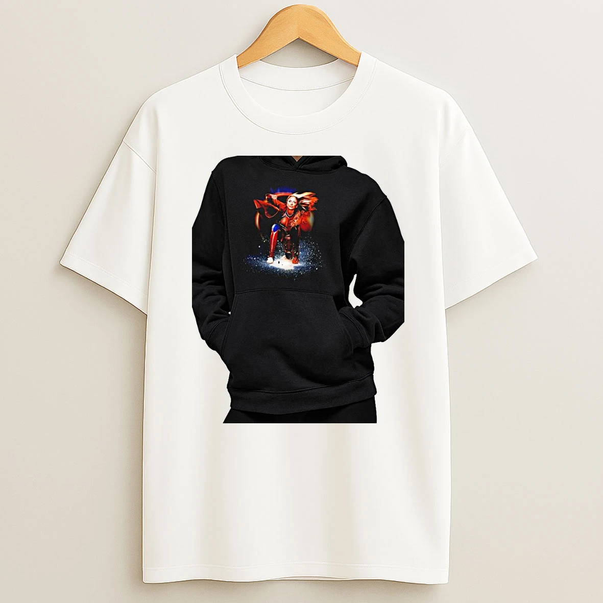 Officials Trish Stratus Wwe Superhero Landing Pose Wrestling Premium T Shirt Sweatshirt Hoodie