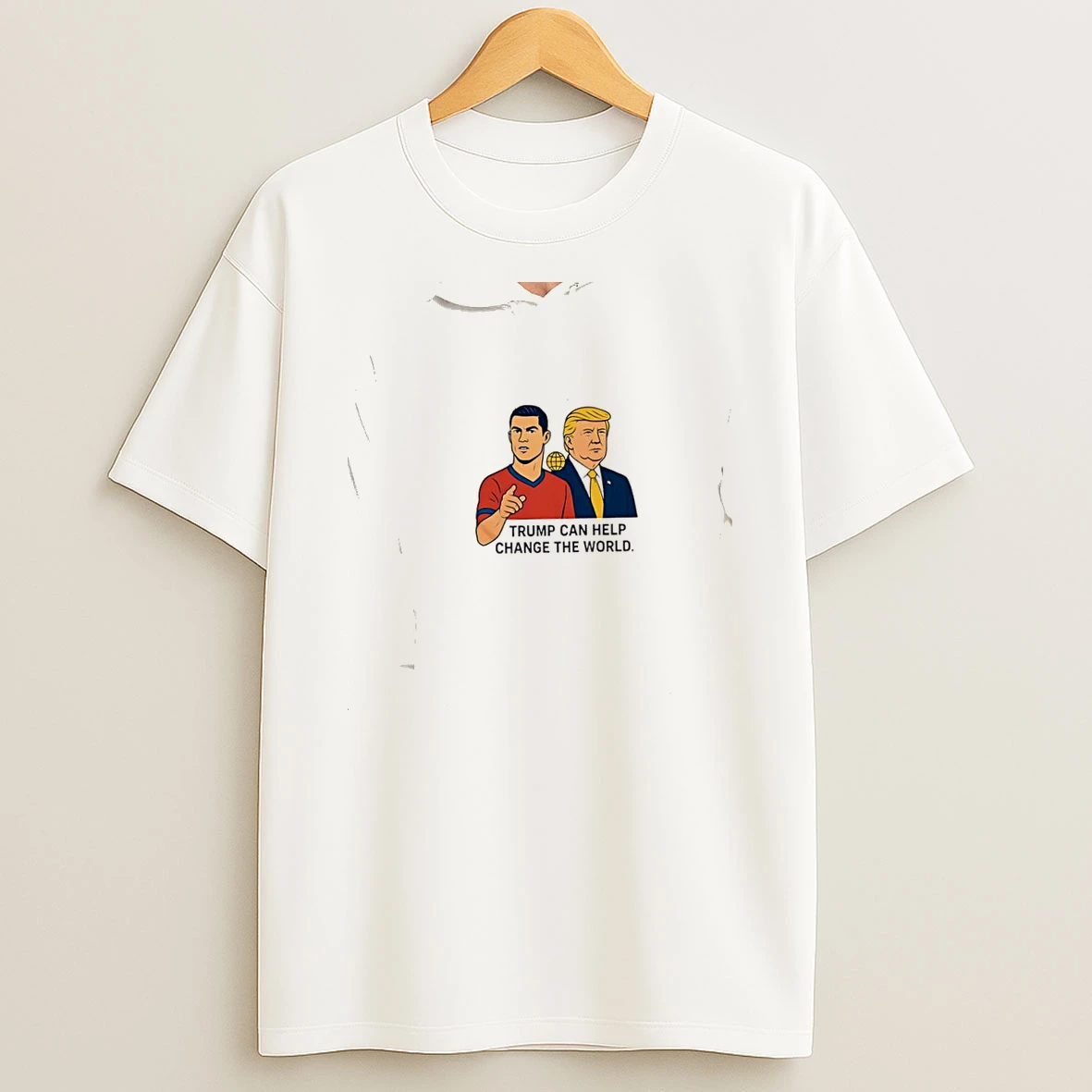 Officials Trump And Ronaldo Change The World Sarcastic World Cup 2026 Premium T Shirt Sweatshirt Hoodie