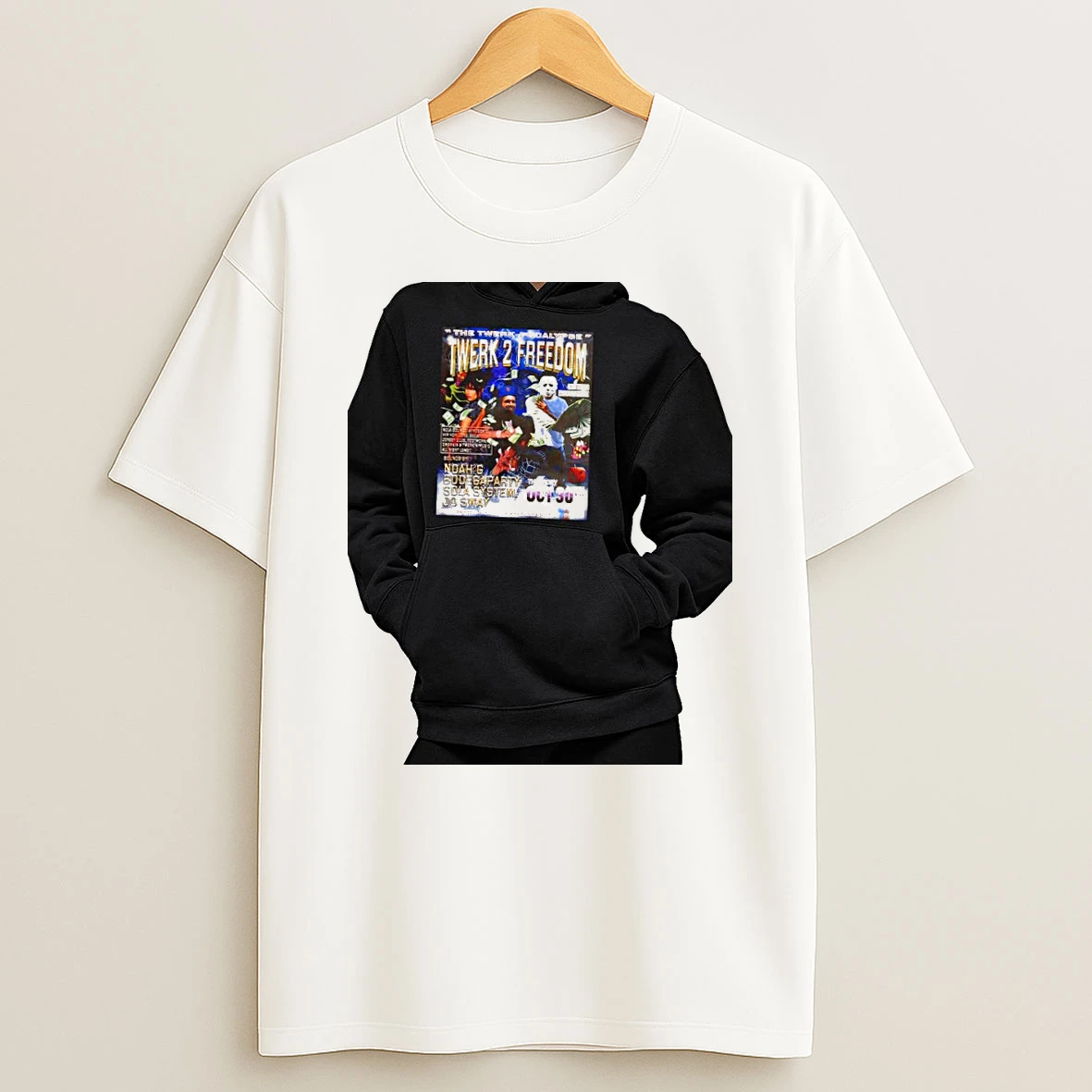 Officials Twerk 2 Freedom Michael Myers Chucky Courage The Cowardly Dog Pianos Nyc Premium T Shirt Sweatshirt Hoodie