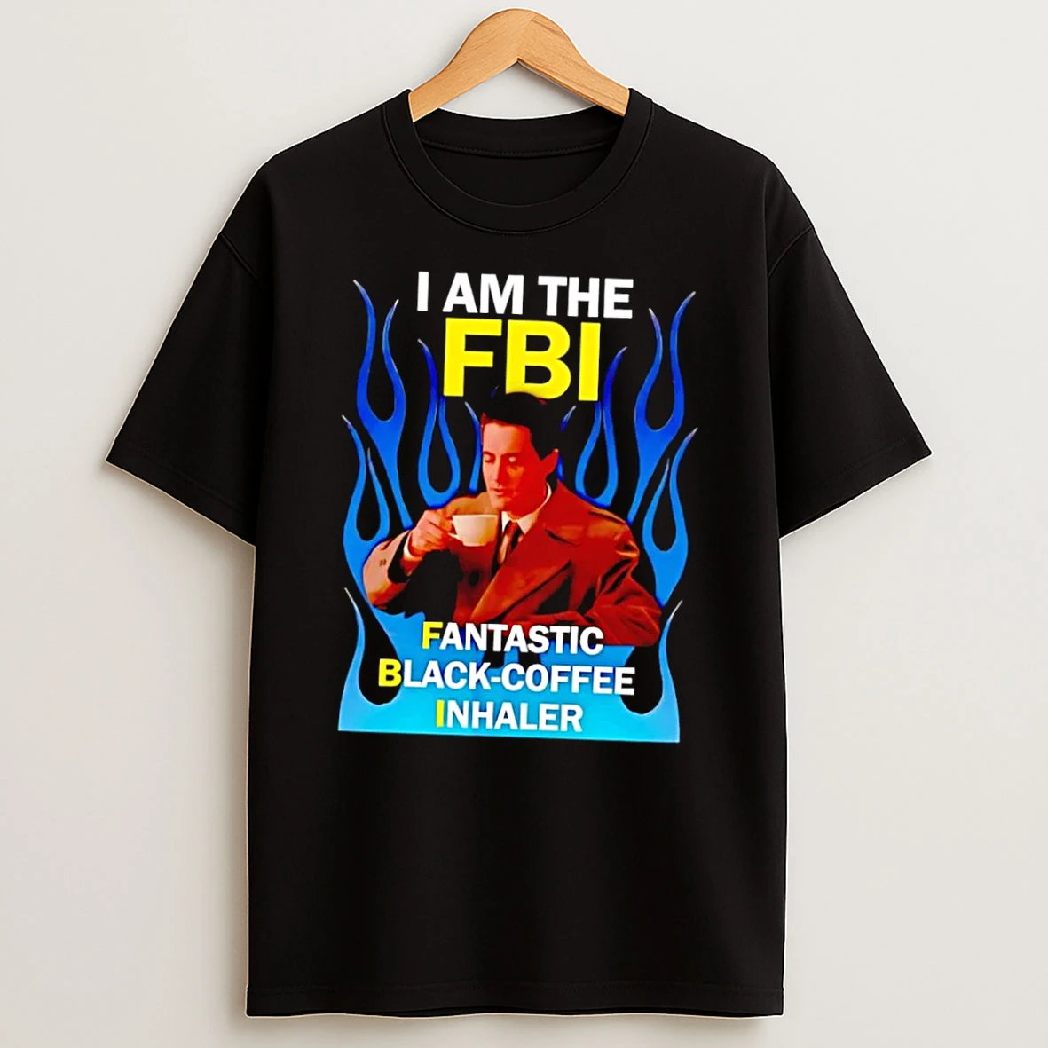 Officials Twin Peaks Special Agent Dale Cooper Drinking Coffee I Am The Fbi Fantastic Black Coffee Inhaler Black Premium T Shirt Sweatshirt Hoodie