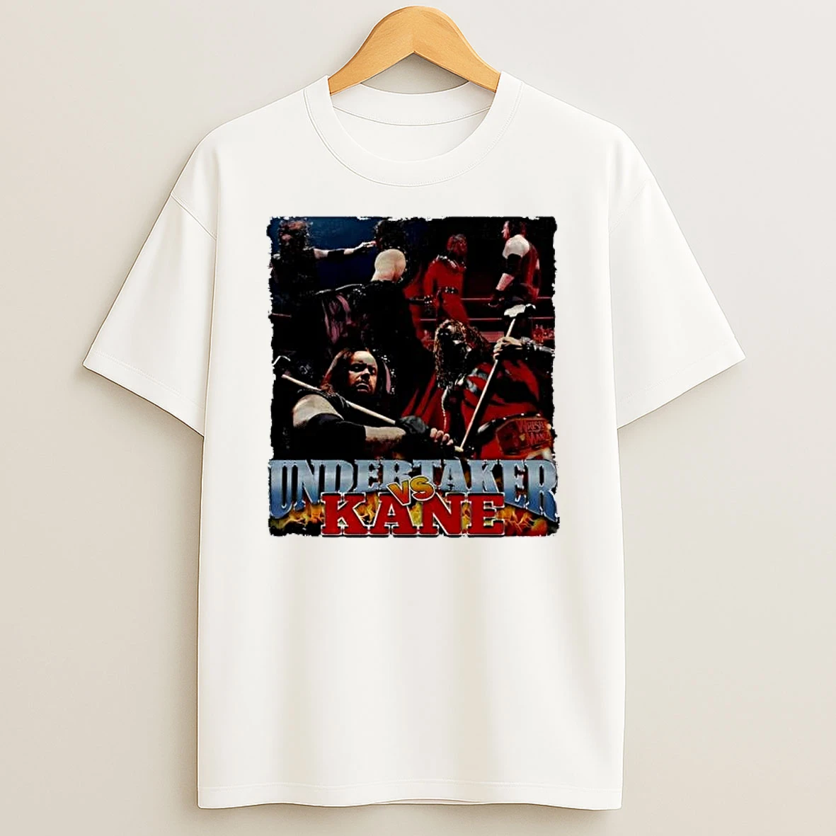 Officials Undertaker Vs Kane Wrestlemania Vintage Collage Premium T Shirt Sweatshirt Hoodie