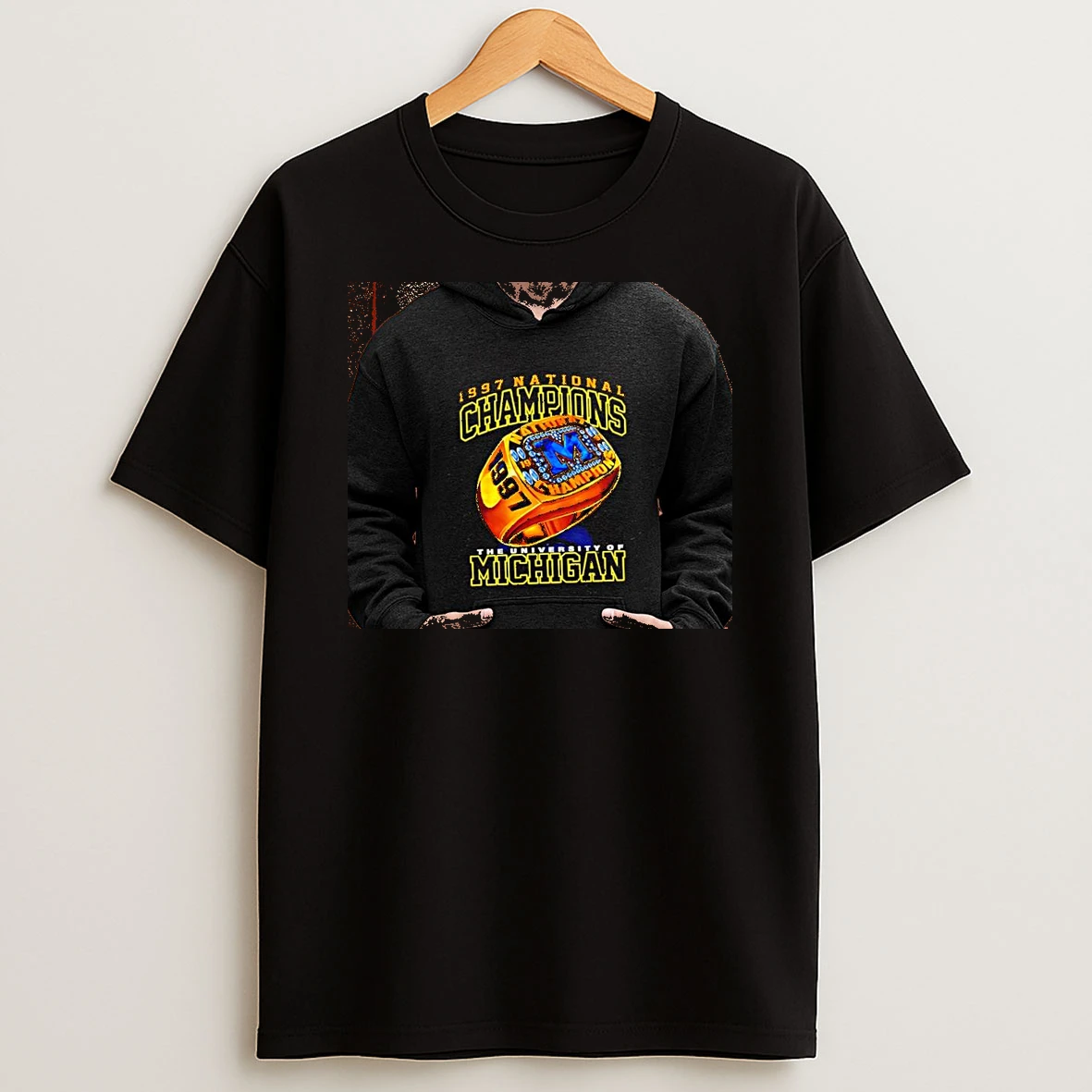 Officials University Of Michigan Ncaa 1997 National Champions Ring Premium T Shirt Sweatshirt Hoodie