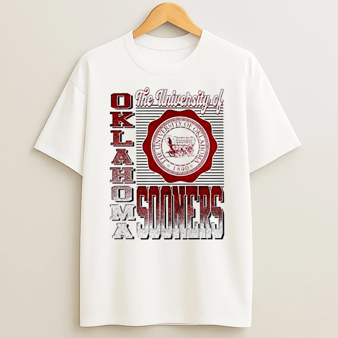 Officials University Of Oklahoma Sooners Distressed Logo Premium T Shirt Sweatshirt Hoodie