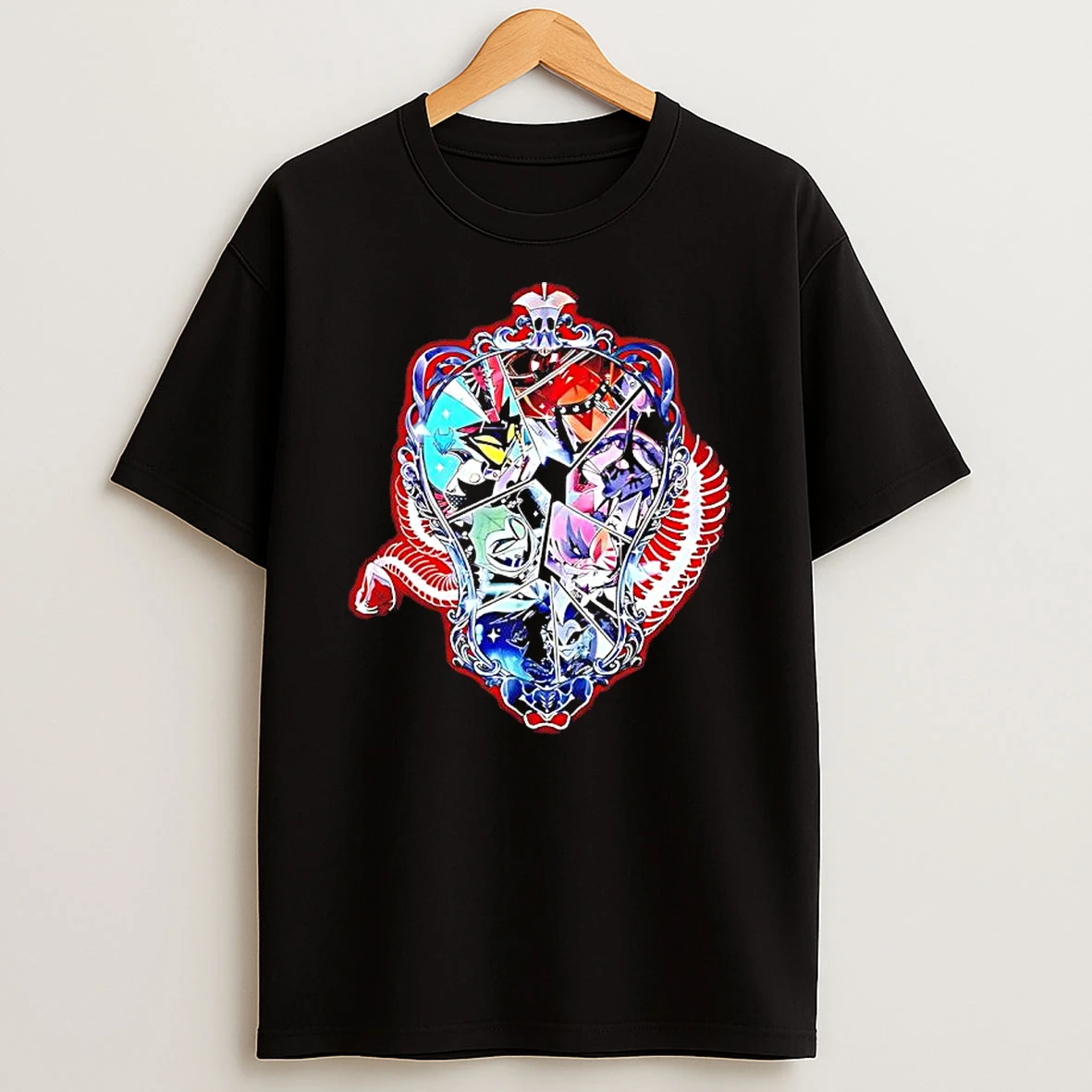Officials Vees Vox Valentino Velvet Overlord Characters Hazbin Hotel Premium T Shirt Sweatshirt Hoodie