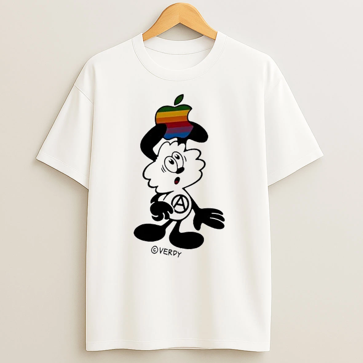 Officials Verdy Character With Rainbow Apple Streetwear Premium T Shirt Sweatshirt Hoodie