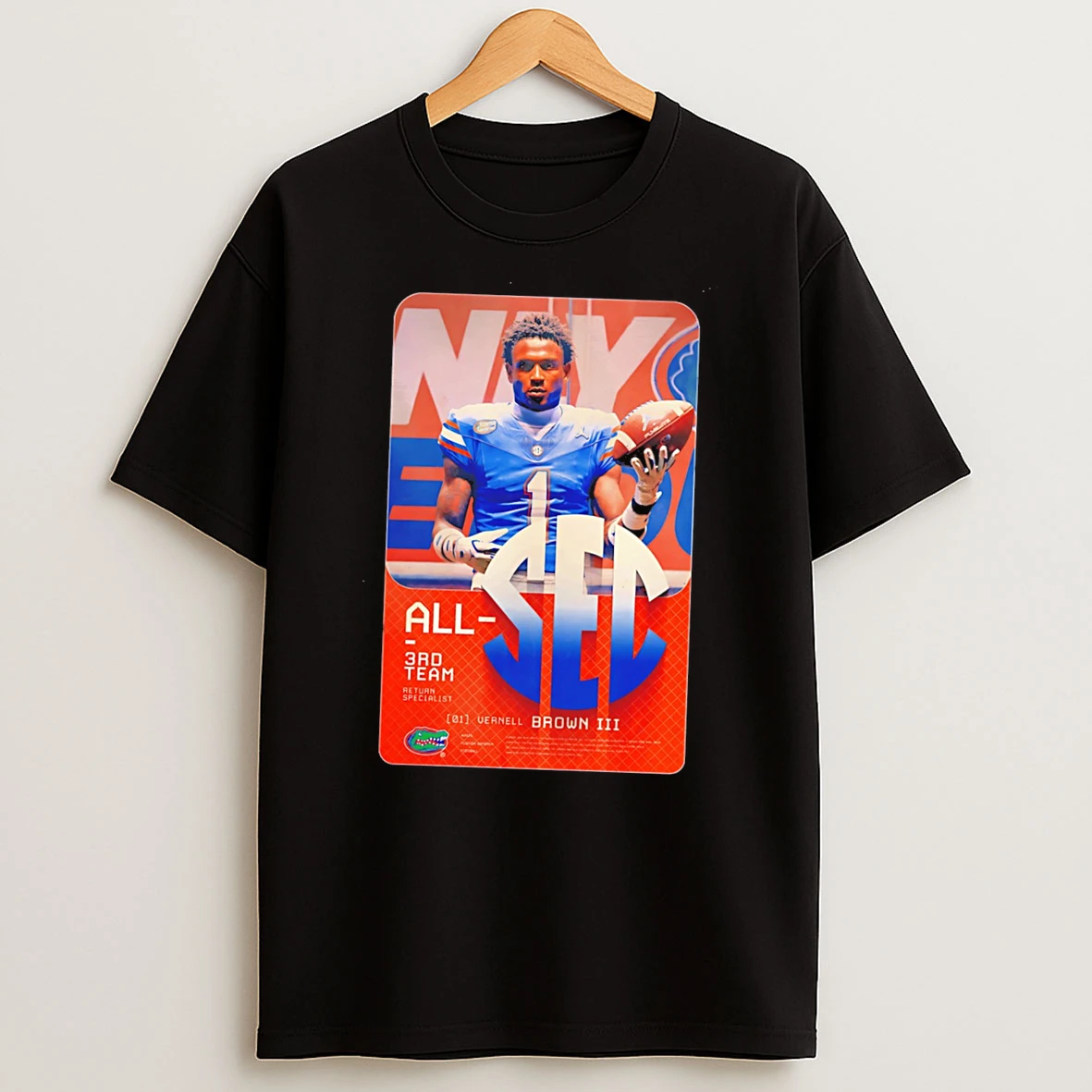 Officials Vernell Brown Iii Florida Gators All Sec 3rd Team Return Specialist 2026 Tee Premium T Shirt Sweatshirt Hoodie