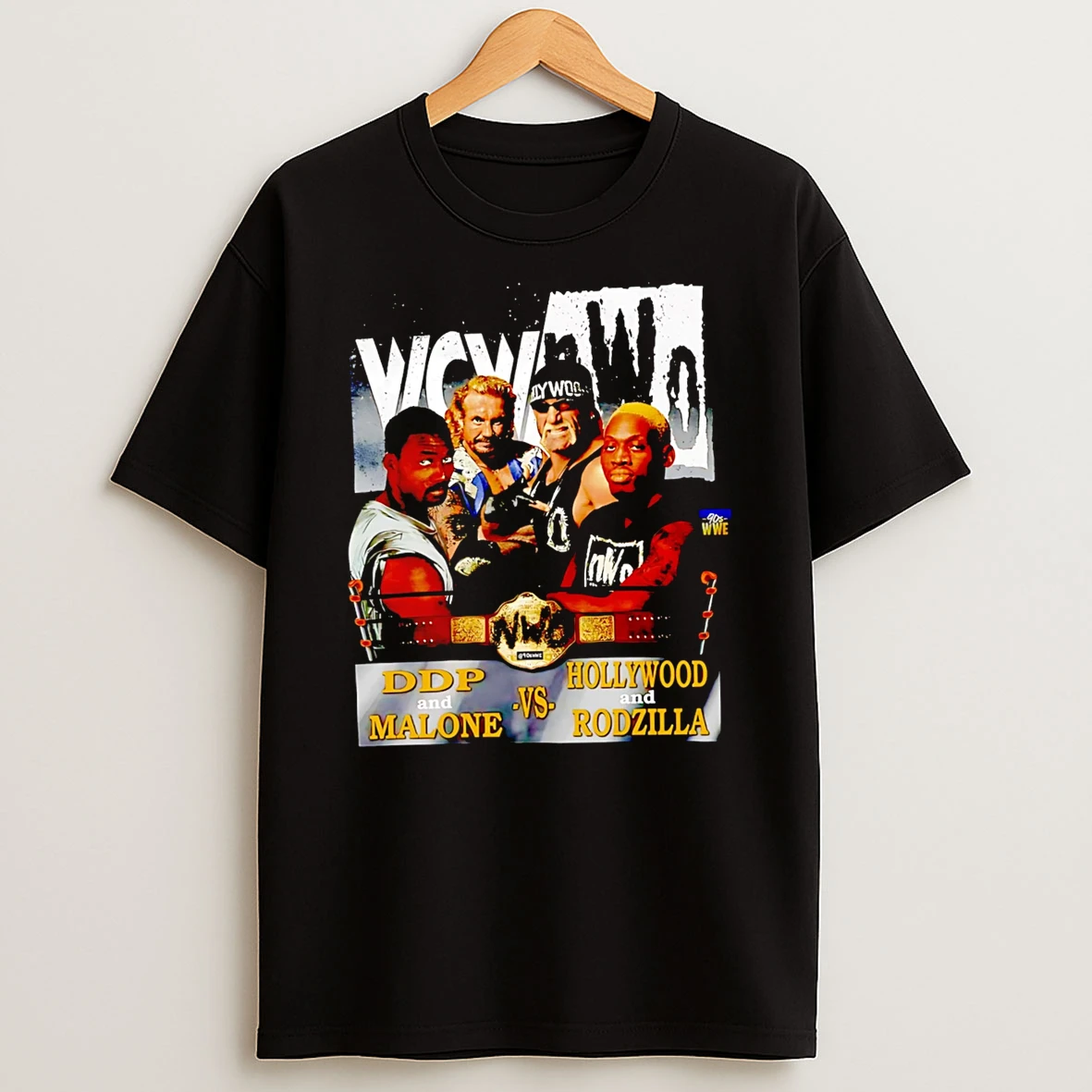 Officials Wcw Nwo Ddp And Malone Vs Hollywood And Rodzilla Wrestling Premium T Shirt Sweatshirt Hoodie
