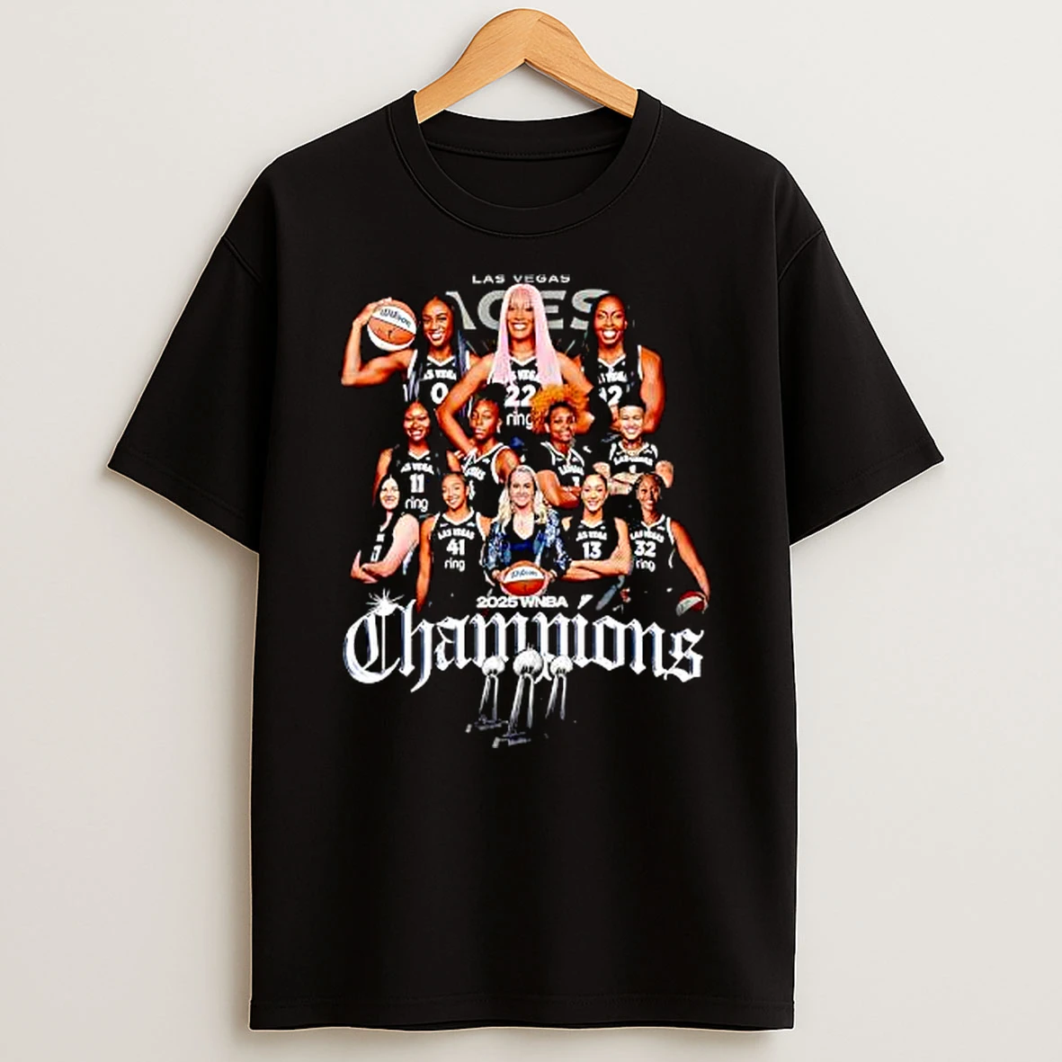 Officials Wnba Champions 2025 Las Vegas Aces Premium T Shirt Sweatshirt Hoodie