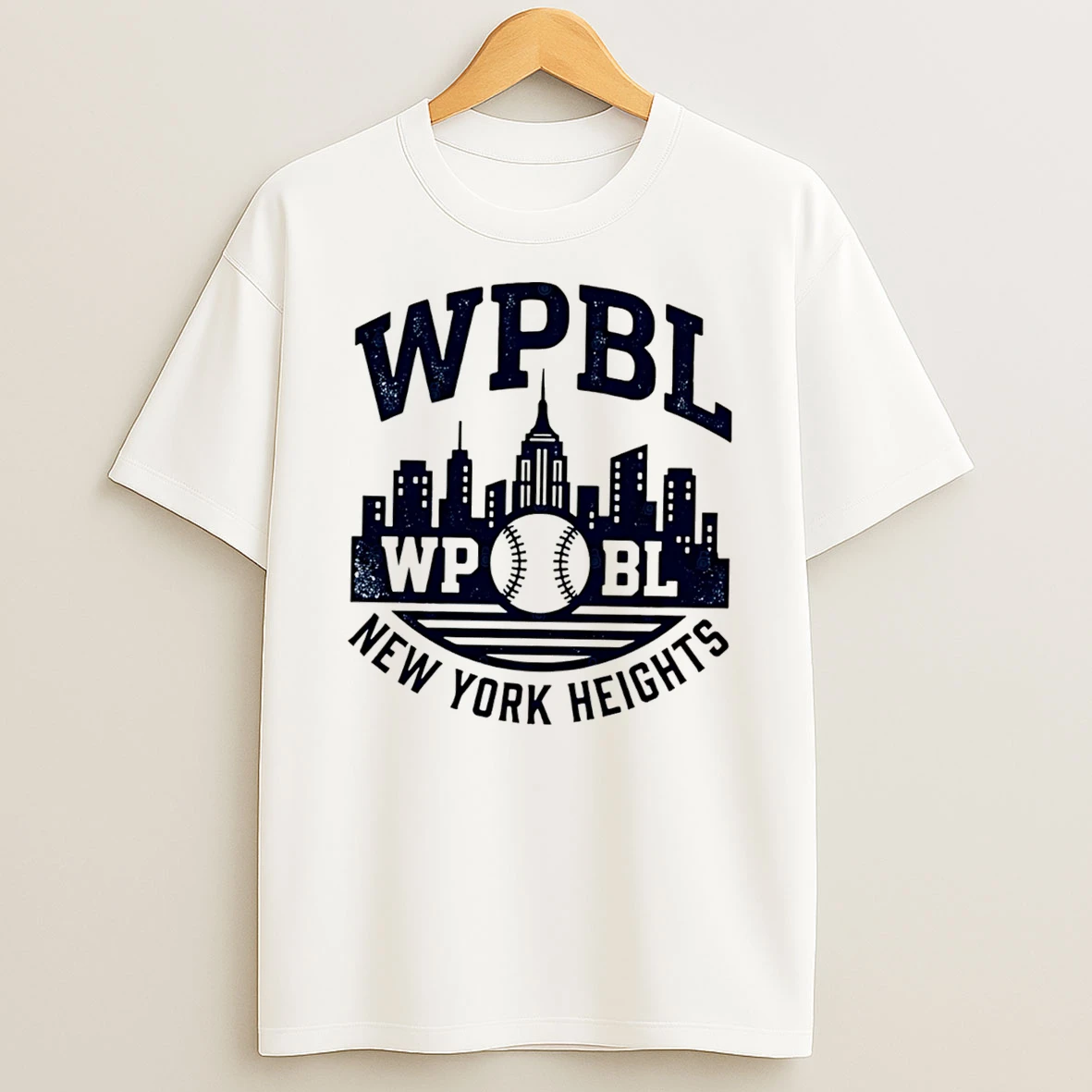 Officials Wpbl New York Heights Baseball Logo City Skyline Tee Premium T Shirt Sweatshirt Hoodie