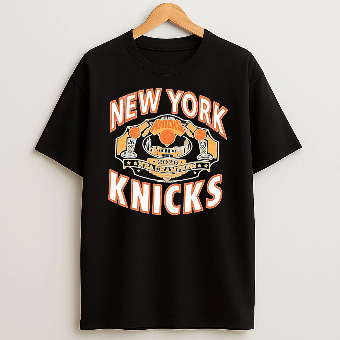Officials Wwe X New York Knicks Nba Champions 2026 Tee Premium T Shirt Sweatshirt Hoodie