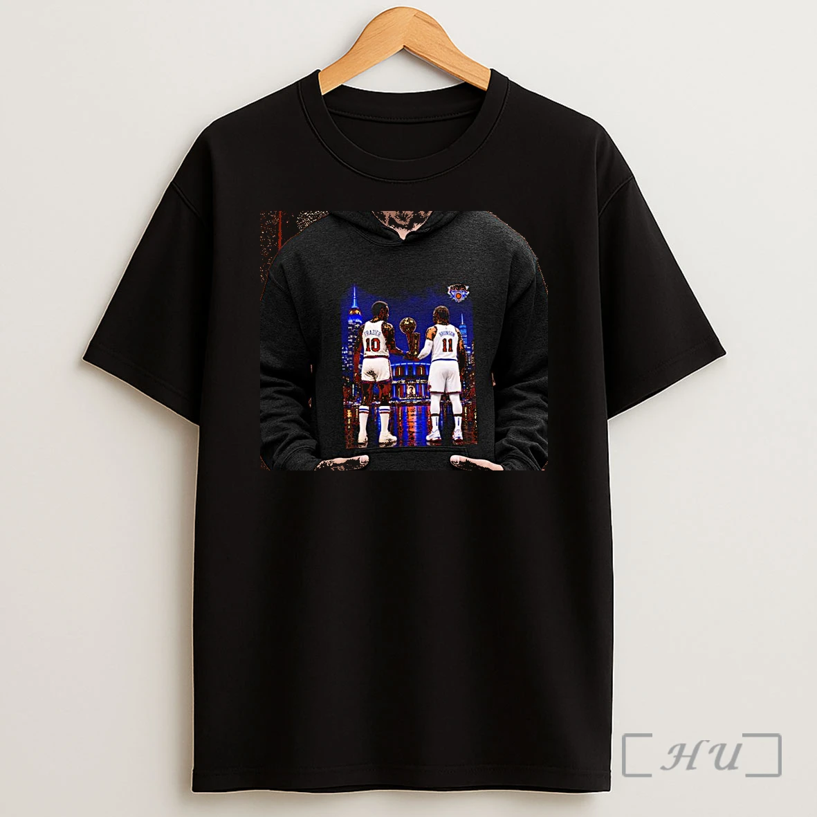 Officials Walt Frazier And Jalen Brunson New York Knicks Nba Champions Madison Square Garden Shirt