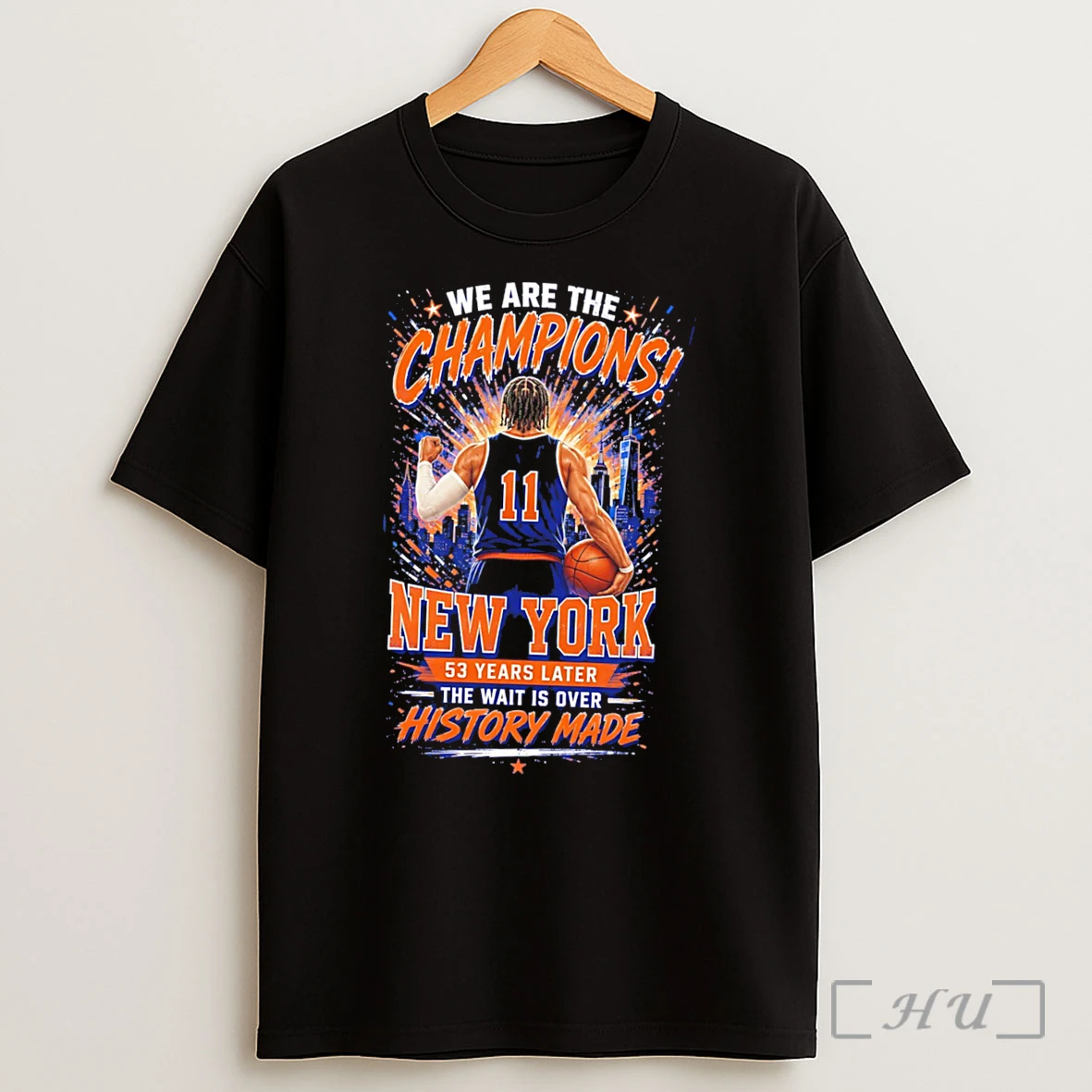 Officials We Are The Champions New York 53 Years Later The Wait Is Over History Made Jalen Brunson Posing Tee Shirt