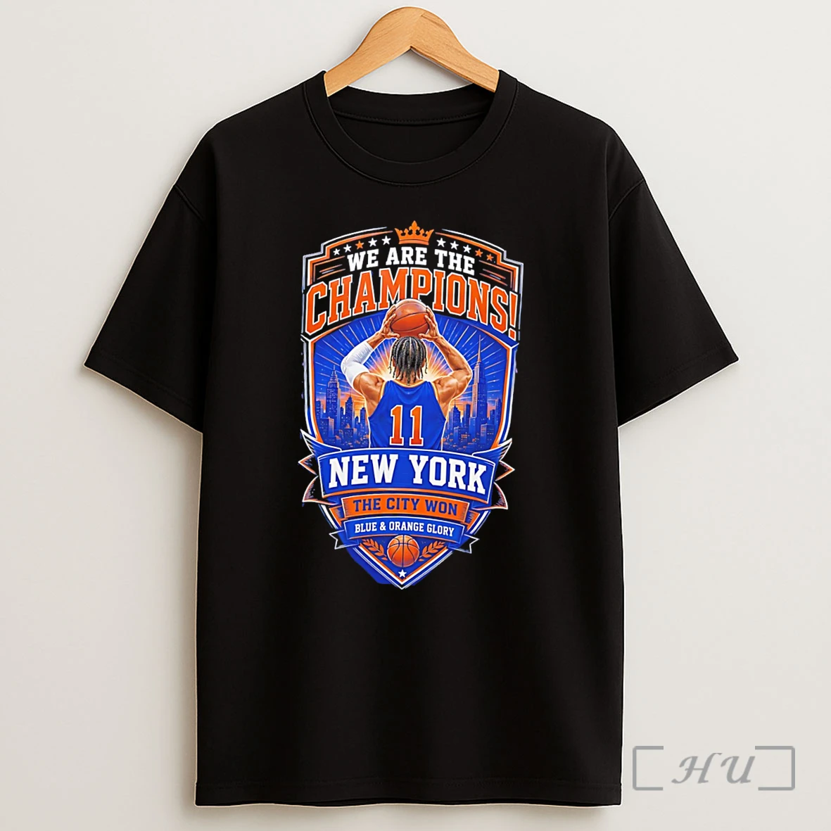 Officials We Are The Champions New York The City Won Jalen Brunson Illustratrion Tee Shirt