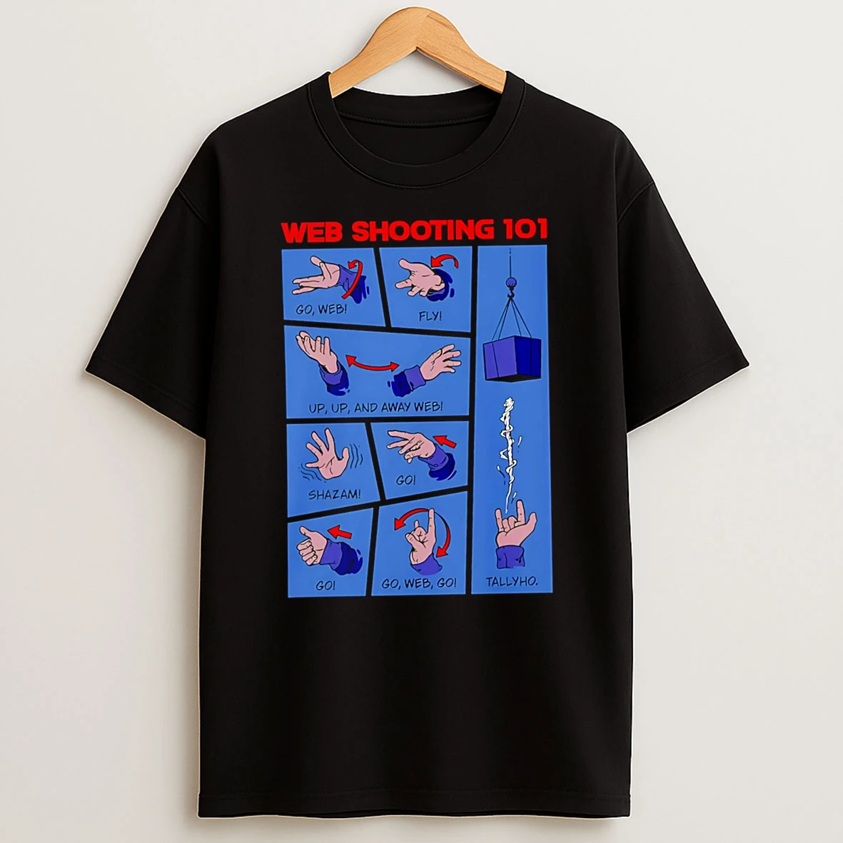 Officials Web Shooting 101 Go Web Fly Up Up And Away Web Shazam Go Go Go Web Go Tallyho Spider Man Premium T Shirt Sweatshirt Hoodie