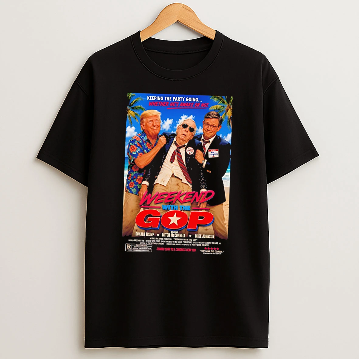 Officials Weekend With The Gop Starring Donald Trump Mitch Mcconnell And Mike Johnson Tee Premium T Shirt Sweatshirt Hoodie