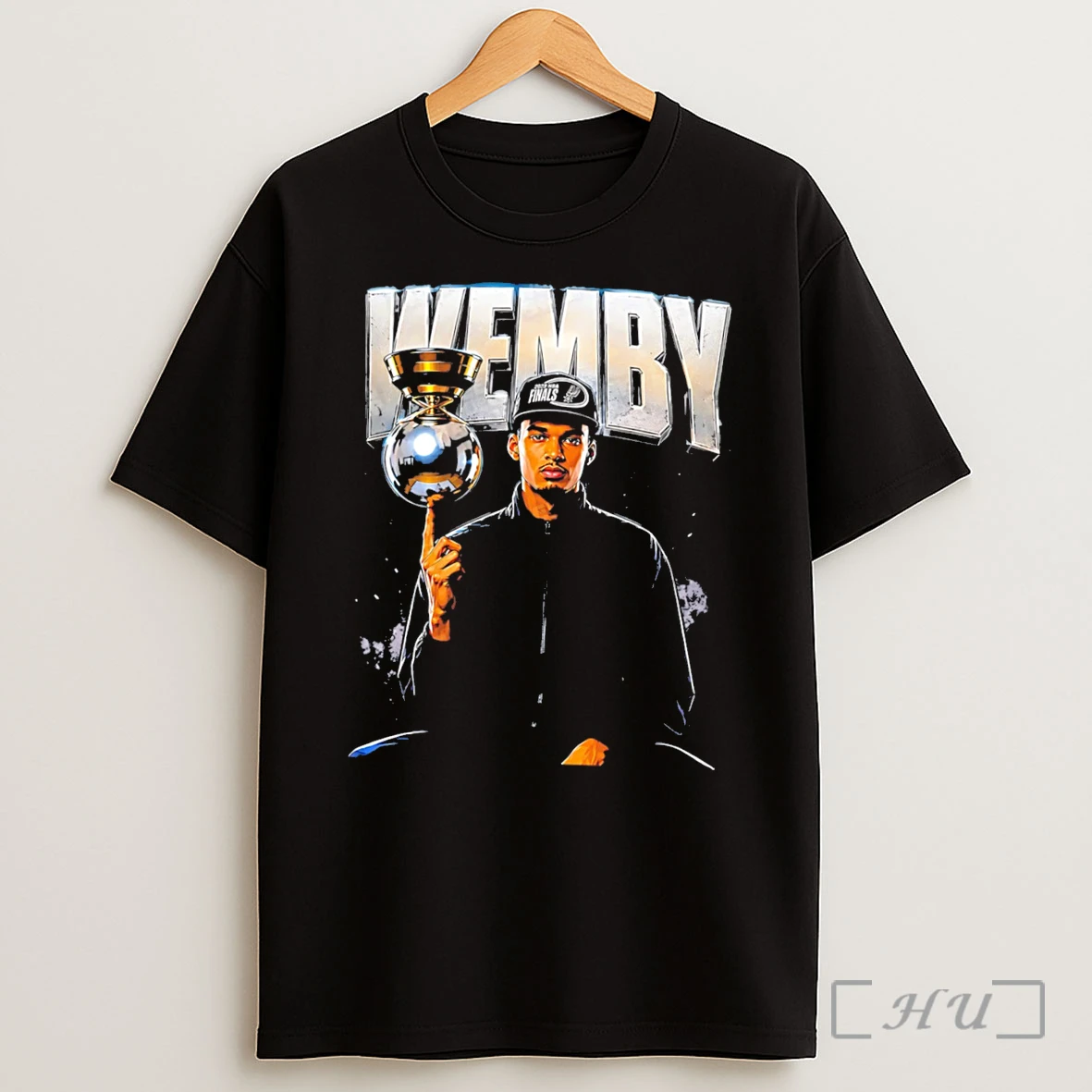 Officials Wemby Victor Wembanyama San Antonio Spurs Holding Trophy Illustrated Tee Shirt