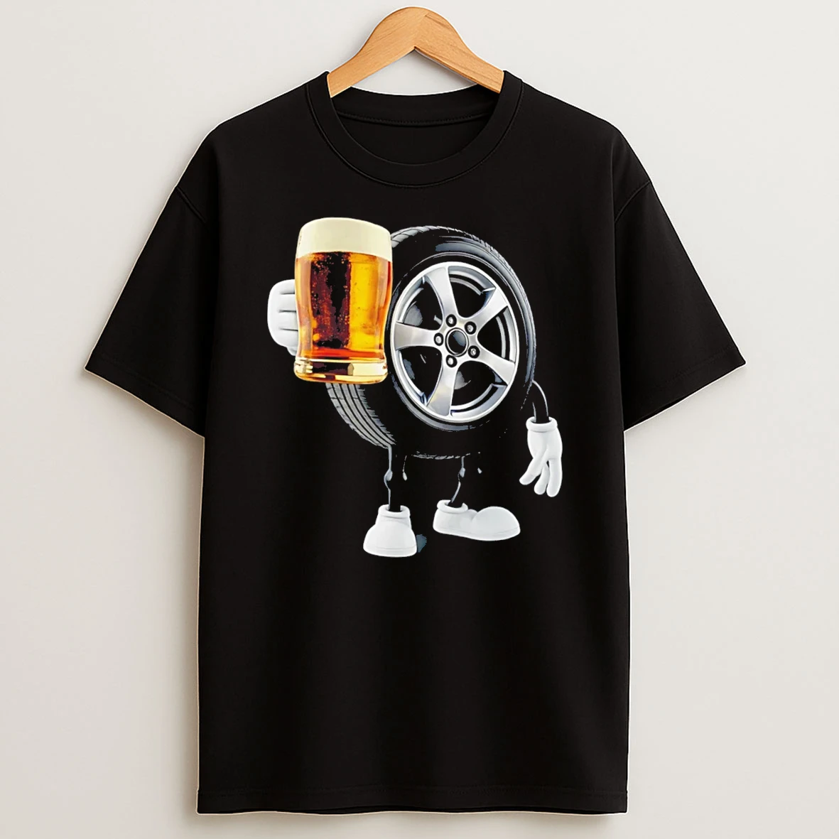 Officials Wheel With Beer Cartoon Tee Premium T Shirt Sweatshirt Hoodie
