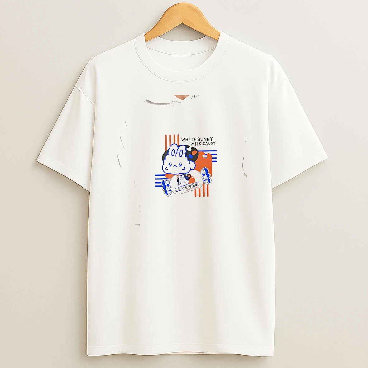 Officials White Bunny Milk Candy Character Premium T Shirt Sweatshirt Hoodie