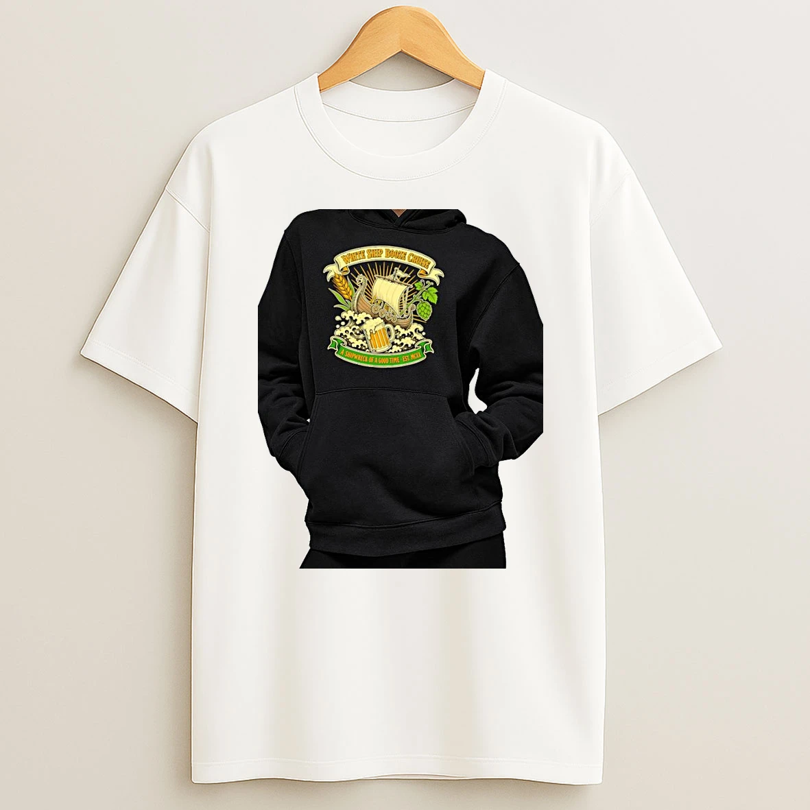 Officials White Ship Booze Cruise A Shipwreck Of A Good Time Est Mcxx Viking Ship Beer Premium T Shirt Sweatshirt Hoodie