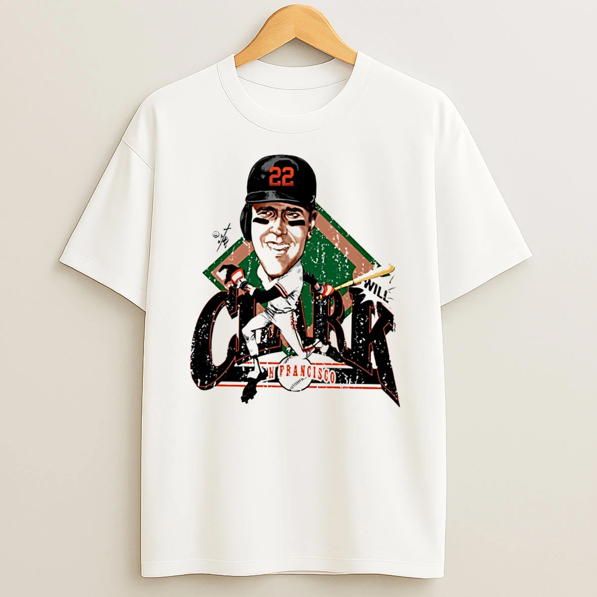 Officials Will Clark San Francisco Giants Bruce Stark Collection Field Tee Premium T Shirt Sweatshirt Hoodie