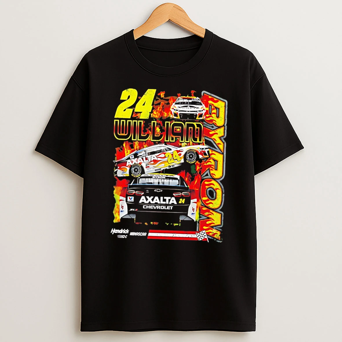 Officials William Byron Mad Engine Flames Tee Premium T Shirt Sweatshirt Hoodie