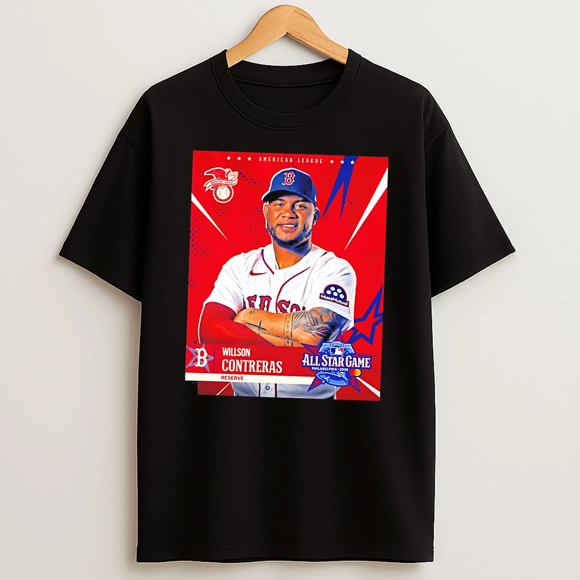 Officials Willson Contreras Boston Red Sox 2026 All Star Game Reserve Tee Premium T Shirt Sweatshirt Hoodie