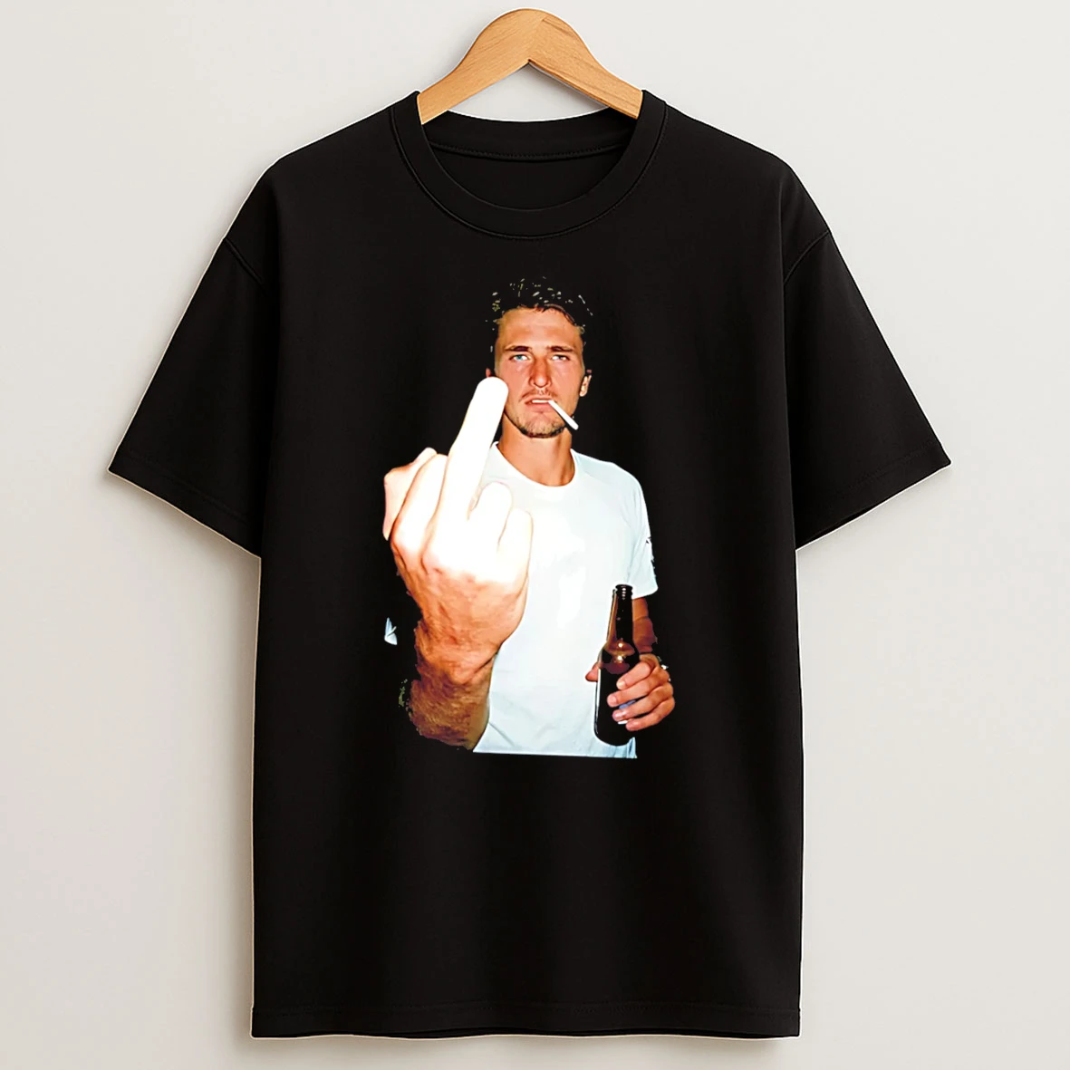 Officials Wimbledon 2026 Mens Singles Germany Alexander Zverev Smoking And Middle Finger Tee Premium T Shirt Sweatshirt Hoodie