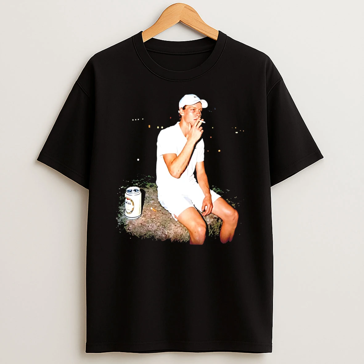Officials Wimbledon 2026 Mens Singles Italy Jannik Sinner Smoking Tee Premium T Shirt Sweatshirt Hoodie