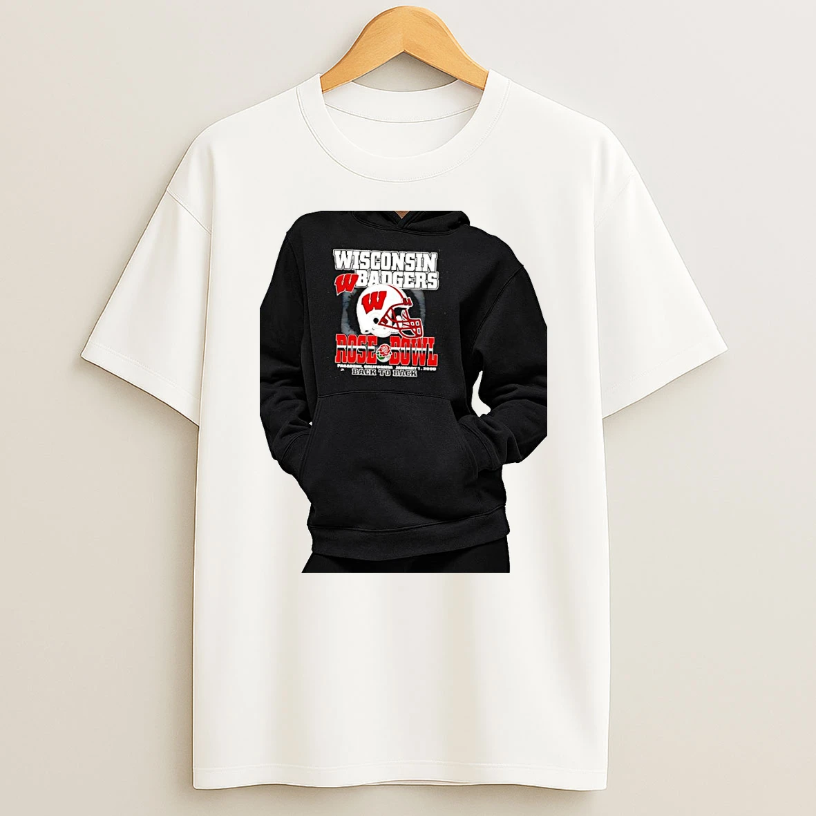 Officials Wisconsin Badgers Rose Bowl 2000 Pasadena California Back To Back Premium T Shirt Sweatshirt Hoodie