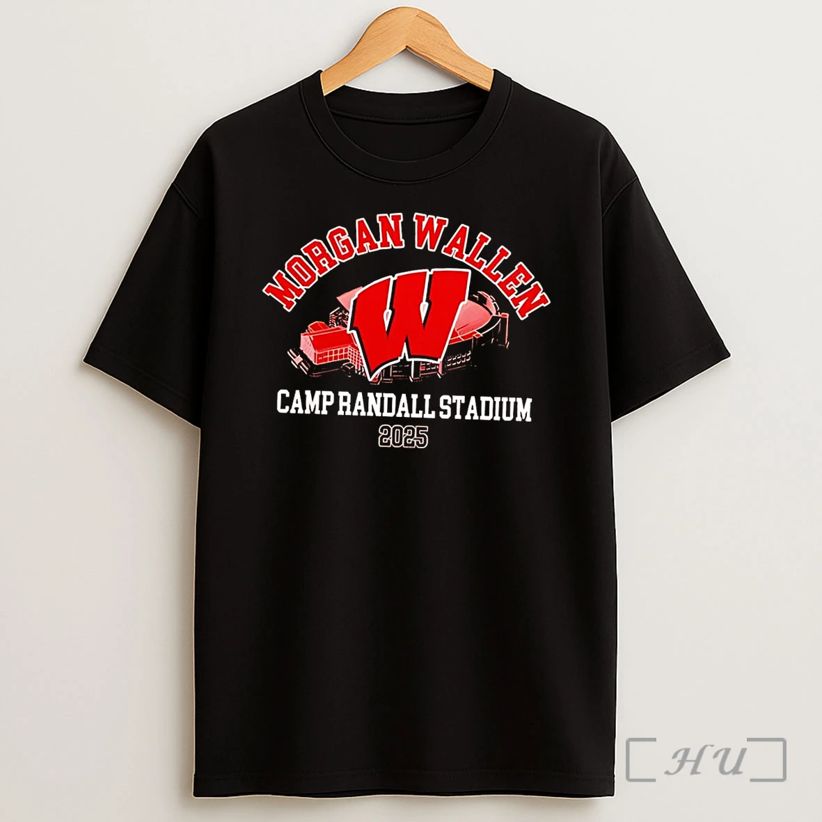 Officials Wisconsin Badgers X Morgan Wallen Tour 2026 Black Shirt
