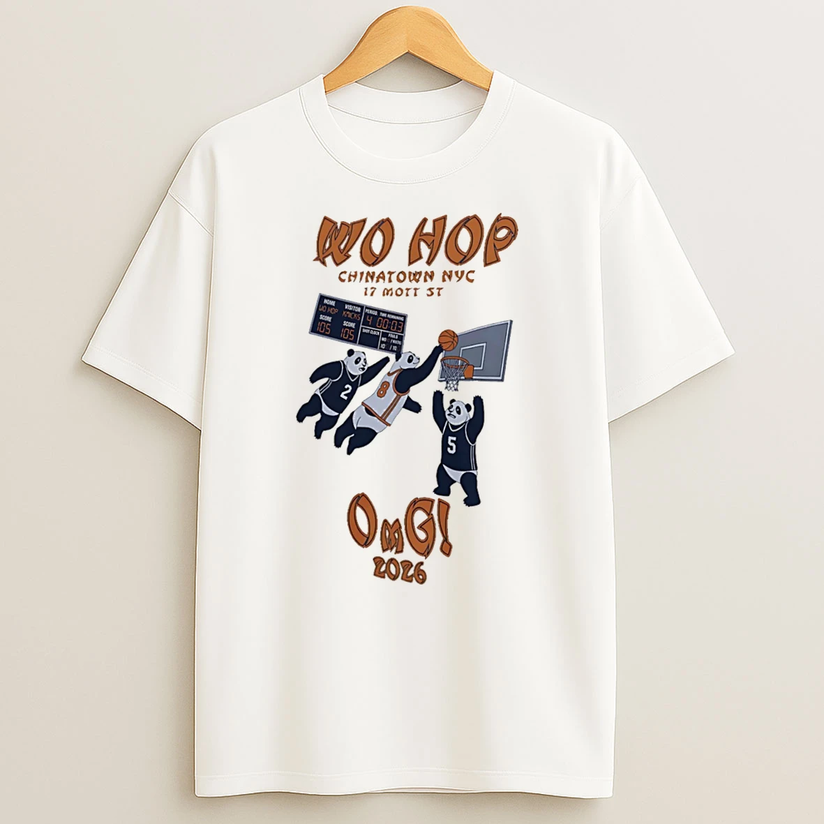 Officials Wo Hop Chinatown Nyc Basketball Pandas Knicks 2026 Omg Tee Premium T Shirt Sweatshirt Hoodie