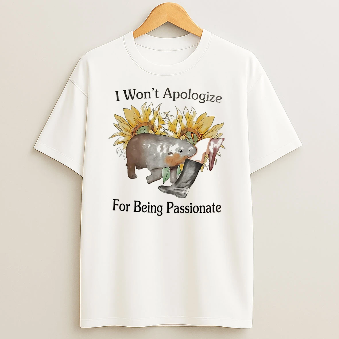 Officials Wombat I Wont Apologize For Being Passionate Tee Premium T Shirt Sweatshirt Hoodie