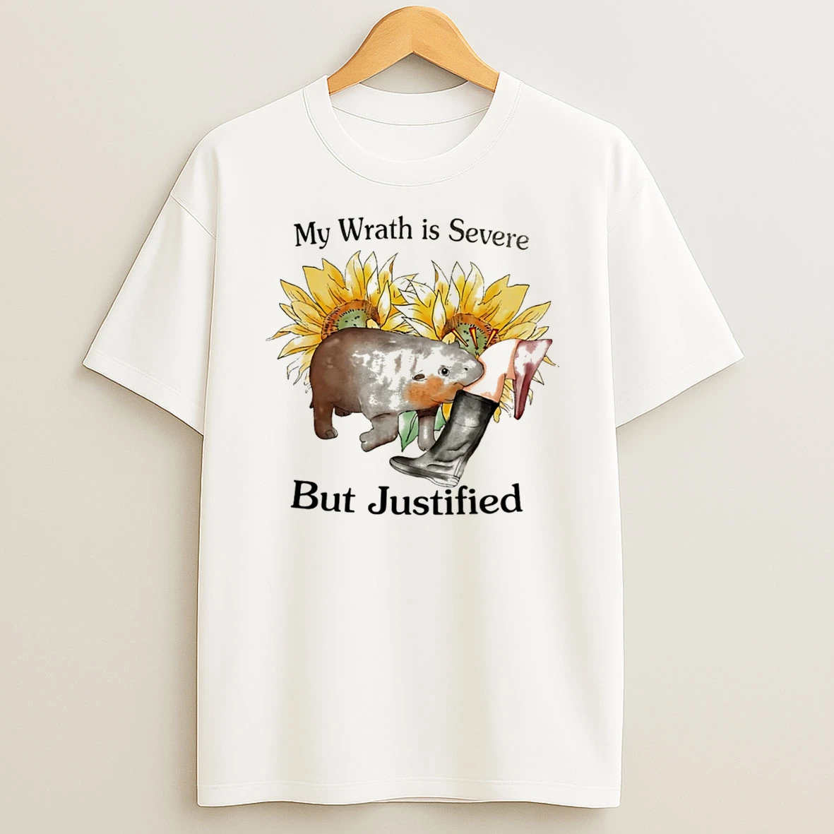 Officials Wombat My Wrath Is Severe But Justified Tee Premium T Shirt Sweatshirt Hoodie