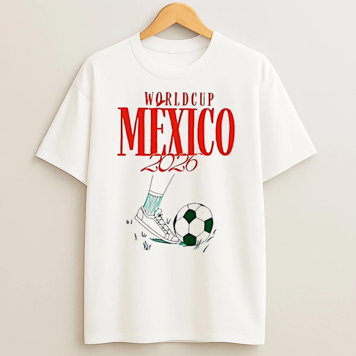 Officials World Cup Mexico 2026 Soccer Player Kicking Ball Mens Premium T Shirt Sweatshirt Hoodie