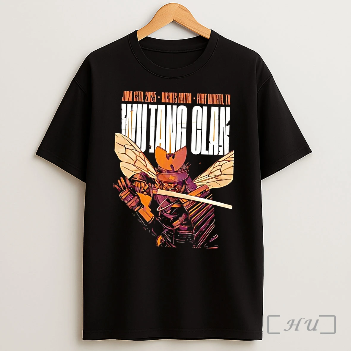 Officials Wu Tang Clan Fort Worth Texas 2026 Event At Dickies Arena On June 13 2026 Samurai Killer Bee Black Shirt