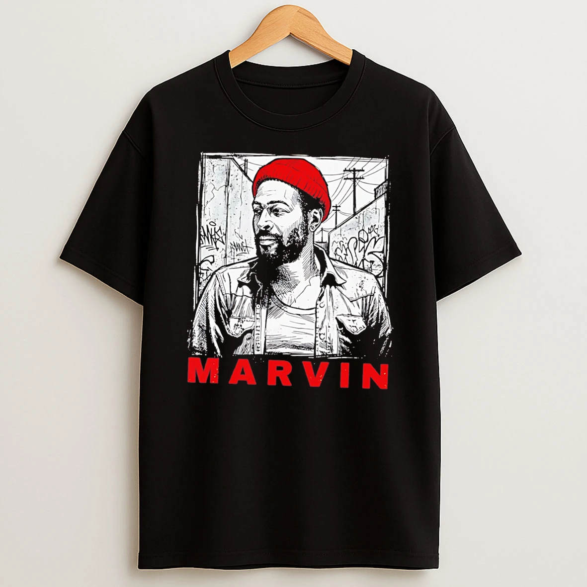 Officials Xbjzyxru Marvin Gaye Urban Portrait Soul Music Rb Legend Tee Premium T Shirt Sweatshirt Hoodie