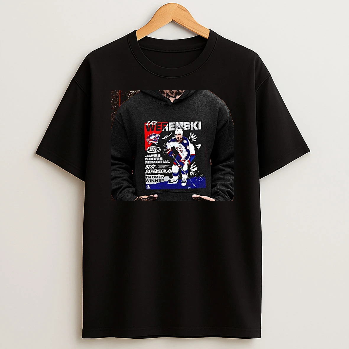 Officials Zach Werenski Columbus Blue Jackets 2026 James Norris Memorial Trophy Winner Premium T Shirt Sweatshirt Hoodie