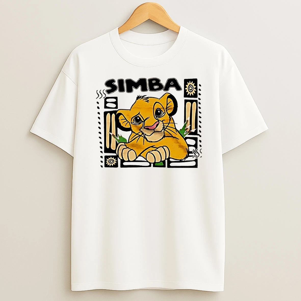 Simba The Lion King Disney Character Illustration Kids T Shirt