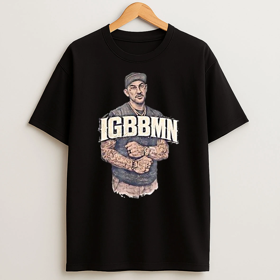 Tattooed Man Wearing Igbbmn T Shirt