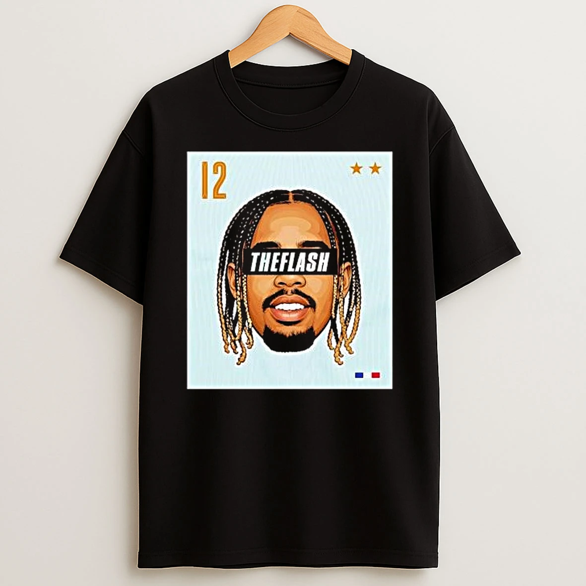 The Flash 12 Portrait Illustration Fan Art France Soccer T Shirt