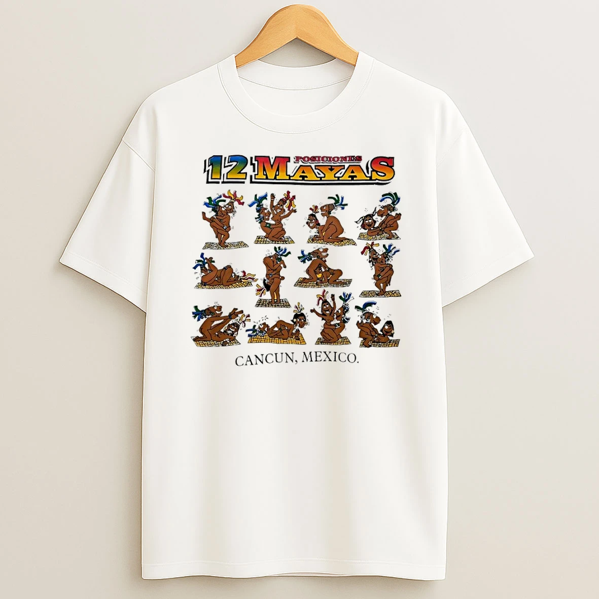12 Posiciones Mayas Cancun Mexico Mayan T Shirt