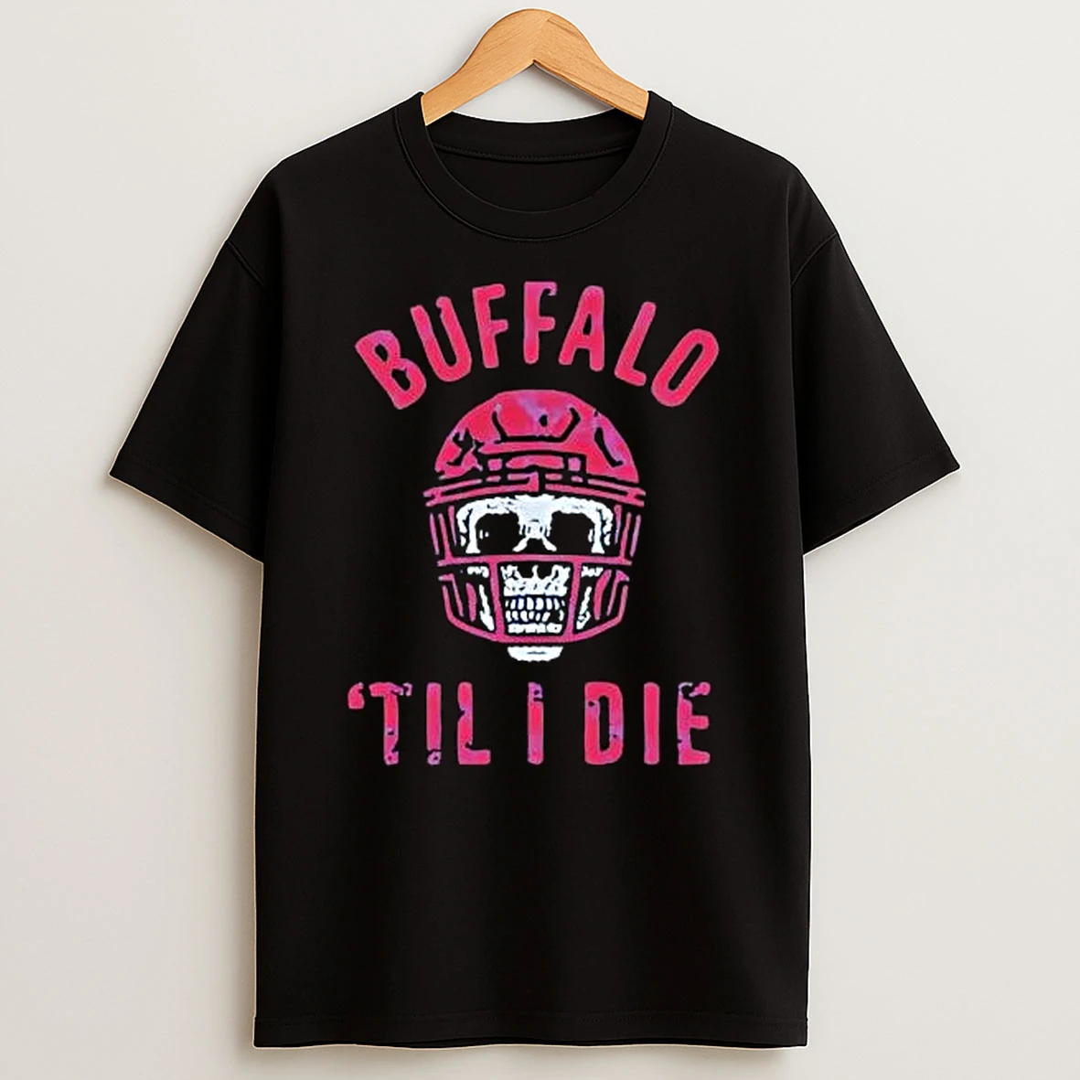 Buffalo Til I Die Skull Football Helmet T Shirt