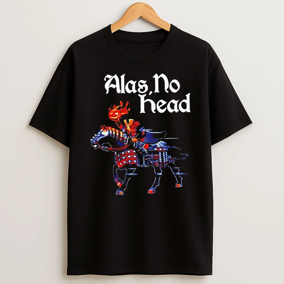 Classic Alas No Head Headless Horseman Sleepy Hollow T Shirt