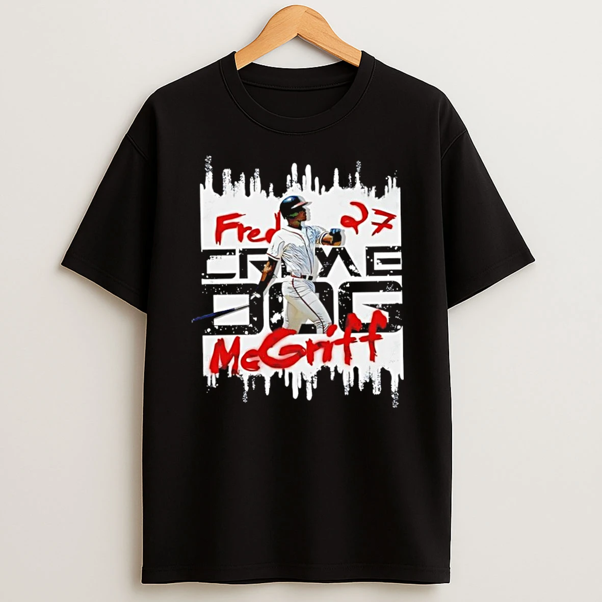 Classic Fred Mcgriff 27 Atlanta Braves Baseball Vintage T Shirt