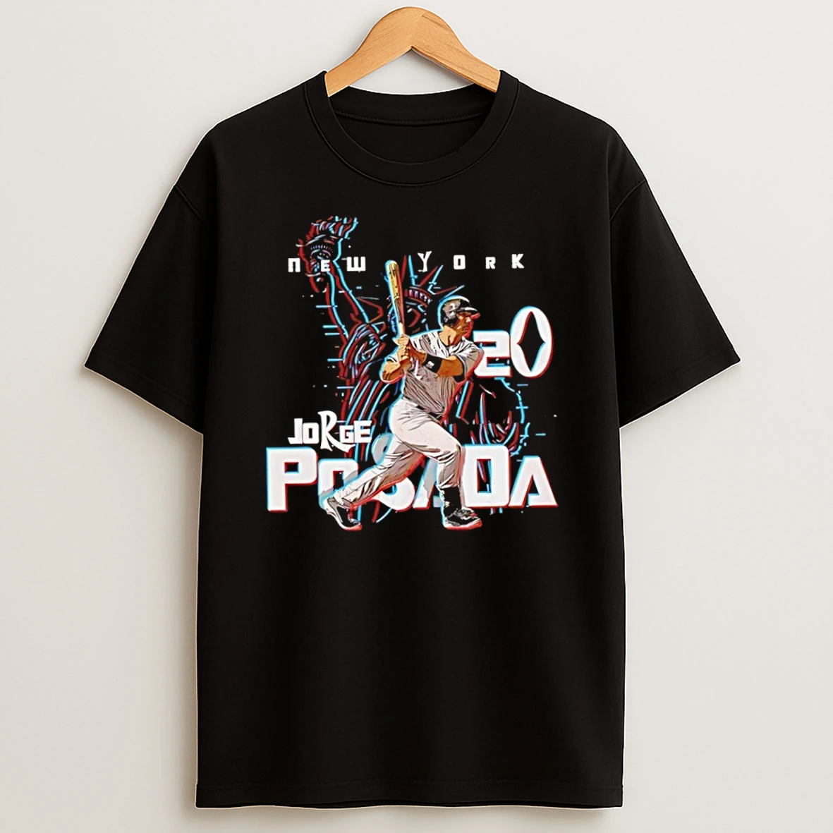 Classic Jorge Posada 20 New York Yankees 3d Graphic Retro T Shirt
