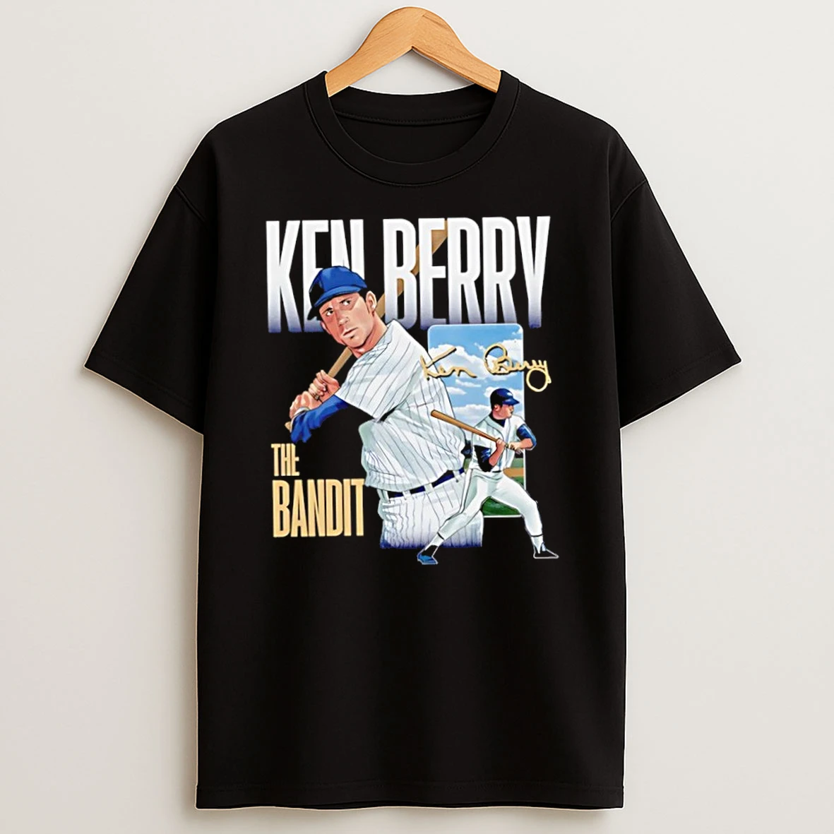 Classic Ken Berry Chicago Whire Sox The Bandit Signature T Shirt