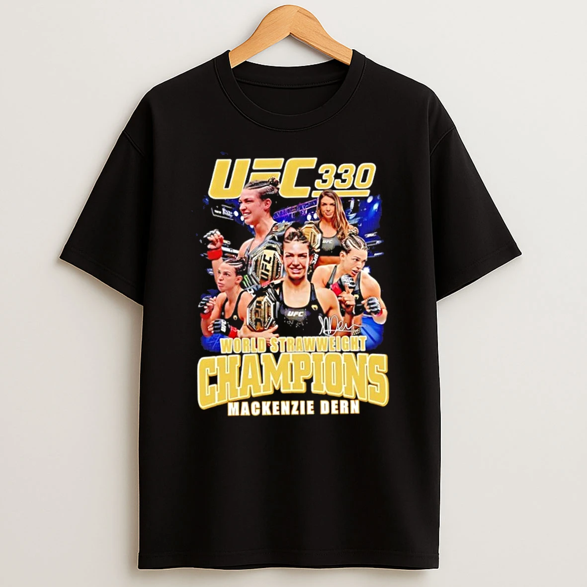 Classic Mackenzie Dern Ufc 330 World Strawweight Champions Signature T Shirt