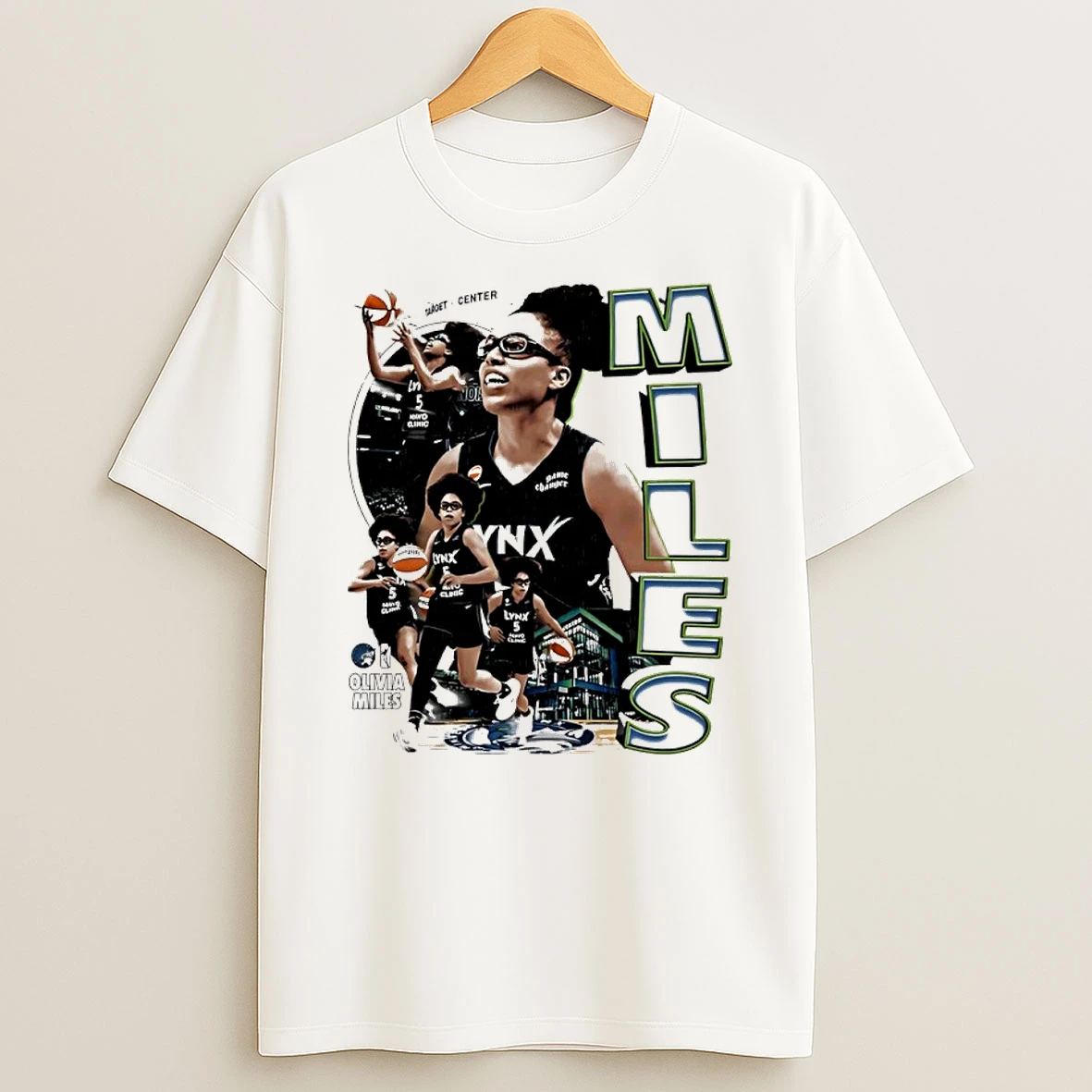 Classic Olivia Miles Minnesota Lynx 2026 Wnba Basketball Collage Graphic T Shirt