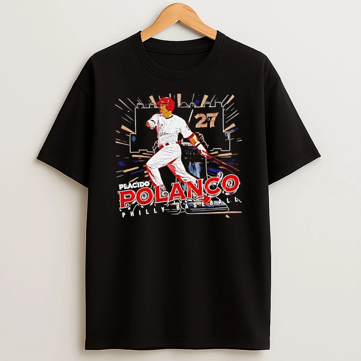 Classic Placido Polanco 27 Philadelphia Phillies Baseball Player Name T Shirt
